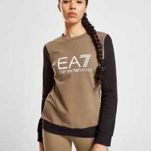 Emporio Armani Ea7 Raglan Crew Sweatshirt Khaki / Black