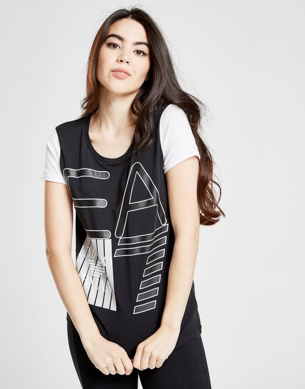 Emporio Armani Ea7 Raglan T-Shirt Musta