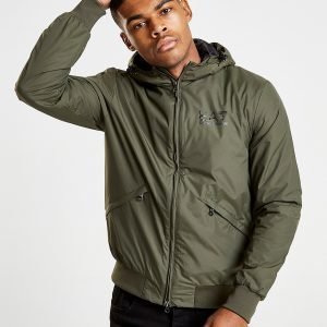 Emporio Armani Ea7 Sailing Hooded Takki Khaki / Black