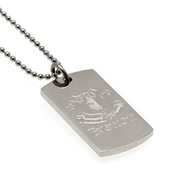 Everton Engraved Crest Dog Tag & Chain