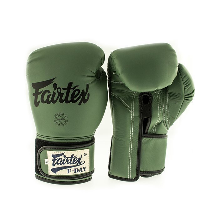 Fairtex BGV11 F-Day Boxing Glove Green 10 Oz + Dog-tag