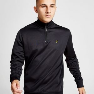 Farah 1/4 Zip Fleece Track Top Musta