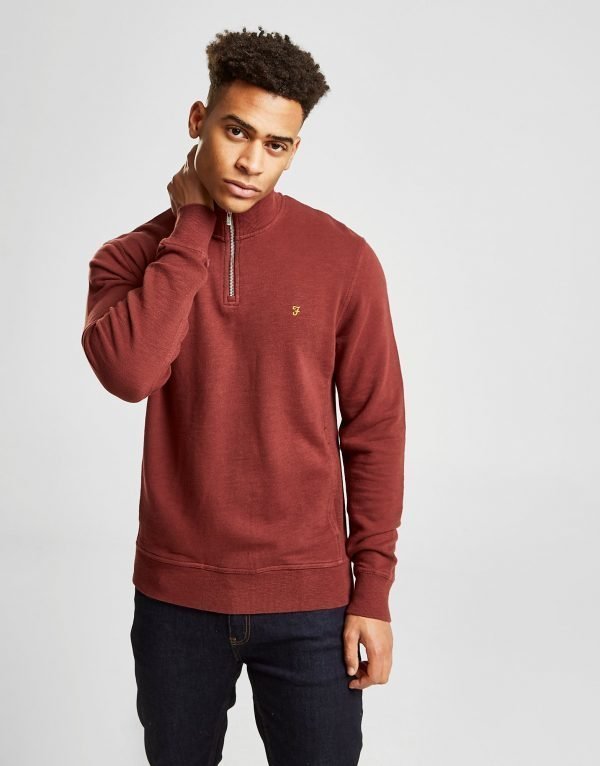 Farah 1/4 Zip Verryttelypaita Burgundy / Yellow