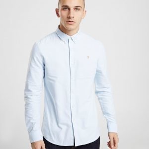 Farah Brewer Long Sleeve Oxford Shirt Sininen