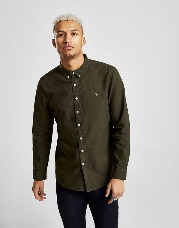 Farah Brewer Long Sleeve Shirt Vihreä