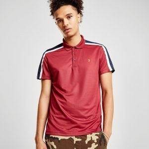 Farah Colour Block Polo Shirt Punainen