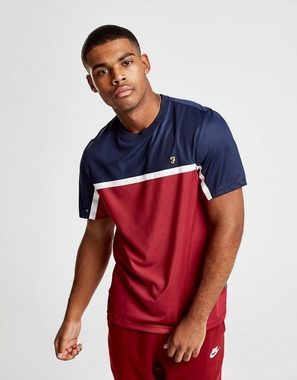 Farah Colour Block T-Shirt Punainen