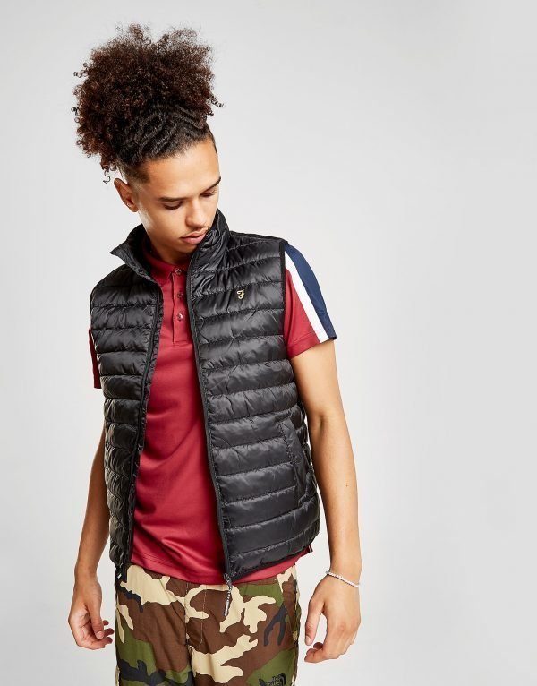 Farah Funnel Gilet Musta