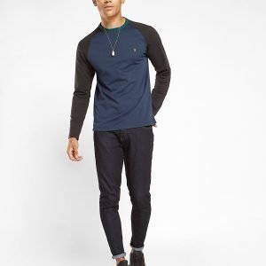 Farah Long Sleeve Raglan T-Shirt Tummansininen