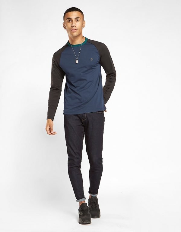 Farah Long Sleeve Raglan T-Shirt Tummansininen