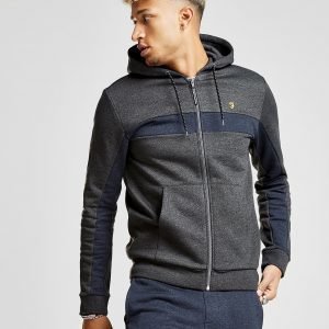 Farah Millbrae Zip Through Panel Hoodie Harmaa