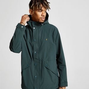 Farah Zip Through Peak Parka Jacket Vihreä