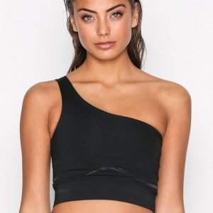 Fashionablefit One Shoulder Sportsbra Urheiluliivit Kevyt Tuki Musta