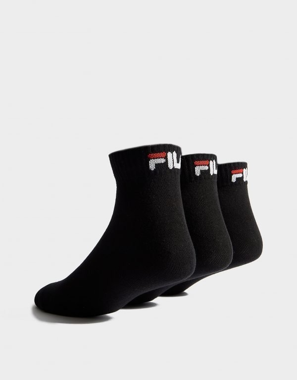 Fila 3-Pack Quarter Sport Socks Musta