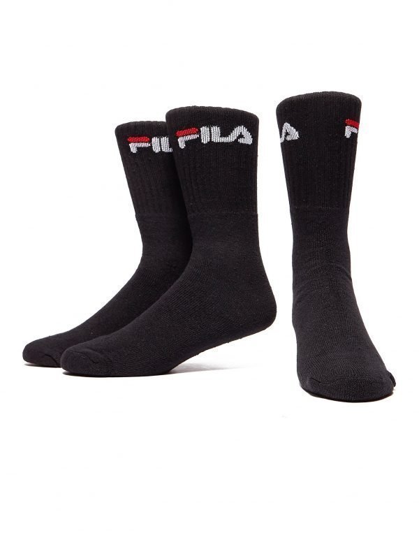 Fila 3pack Crew Sport Socks Musta