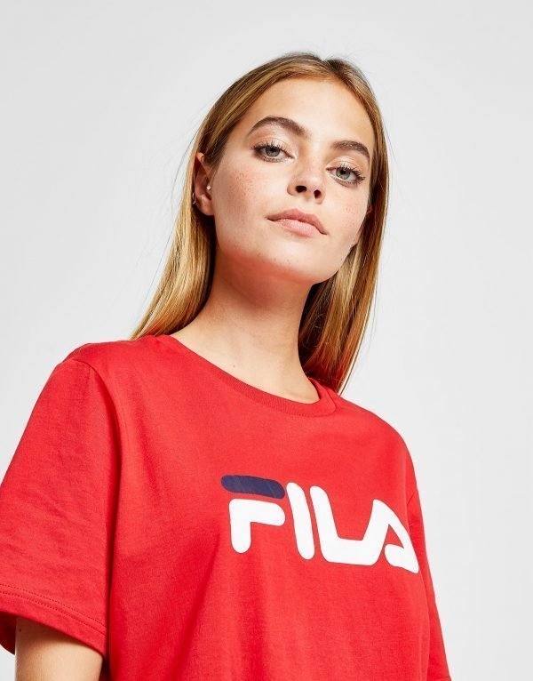 Fila Crop Logo T-Paita Punainen