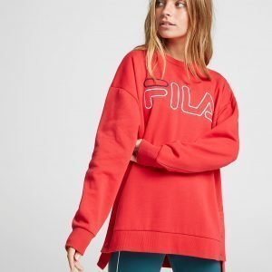 Fila Logo Popper Crew Sweatshirt Punainen