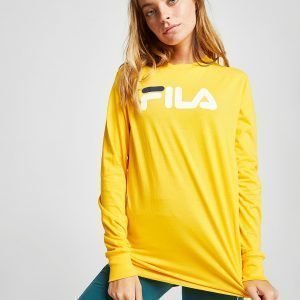 Fila Long Sleeve Boyfriend T-Paita Keltainen