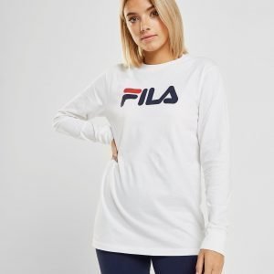 Fila Long Sleeve Boyfriend T-Paita Valkoinen