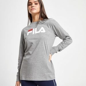 Fila Long Sleeve Boyfriend T-Shirt Harmaa