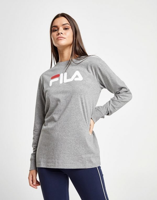 Fila Long Sleeve Boyfriend T-Shirt Harmaa