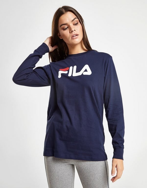 Fila Long Sleeve Boyfriend T-Shirt Laivastonsininen