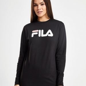Fila Long Sleeve Boyfriend T-Shirt Musta