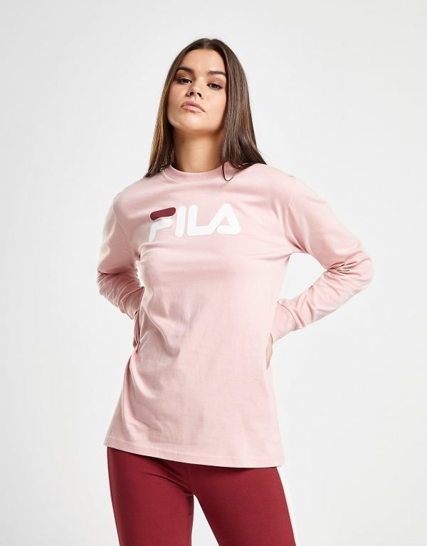 Fila Long Sleeve Boyfriend T-Shirt Vaaleanpunainen