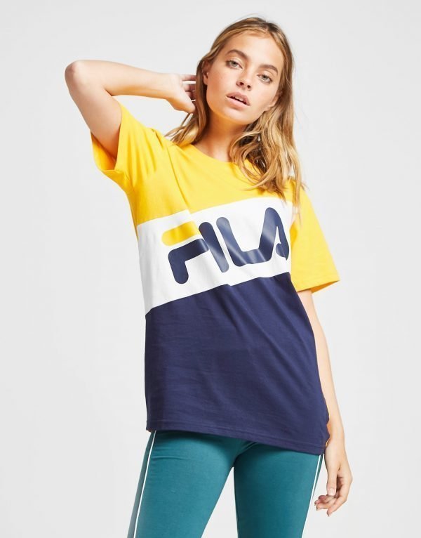 Fila Panel Logo T-Shirt Keltainen