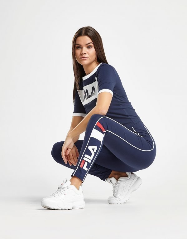 Fila Stripe Leggings Laivastonsininen