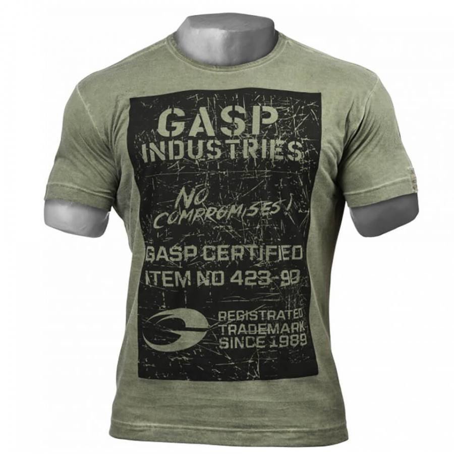 GASP Broad Street Print T-Shirt Wash Green L Vihreä