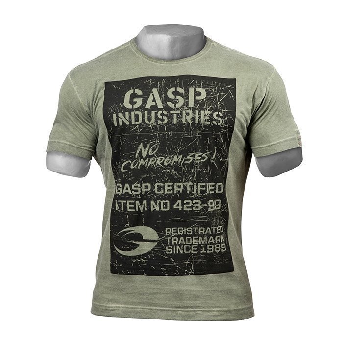 GASP Broad str. print tee Wash Green