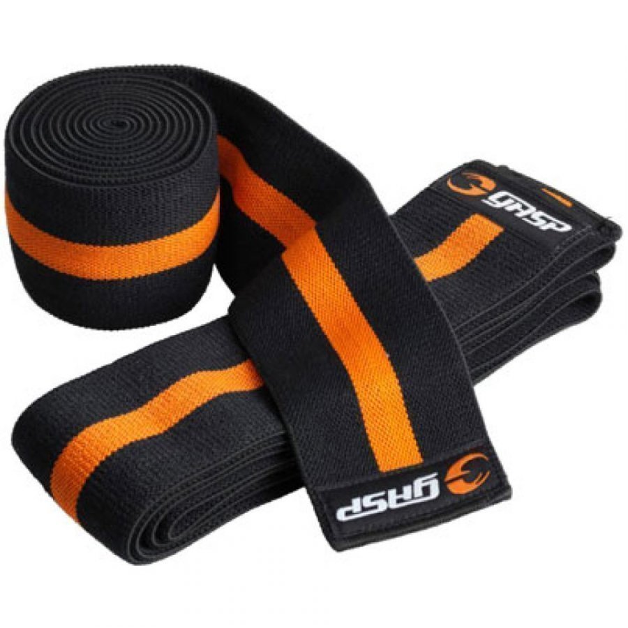 GASP Knee Wraps Black/Yellow Yksi koko Black/Yellow