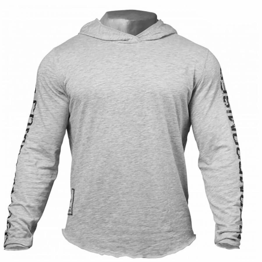 GASP No Compromise Hoody Grey Melange M Harmaa