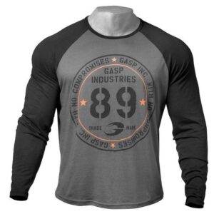GASP Raglan LS Tee dark grey M