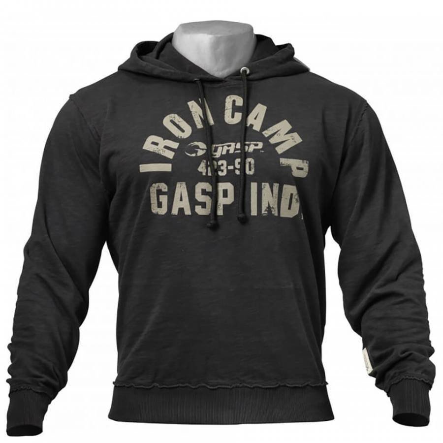 GASP Throwback Hoody Wash Black L Musta