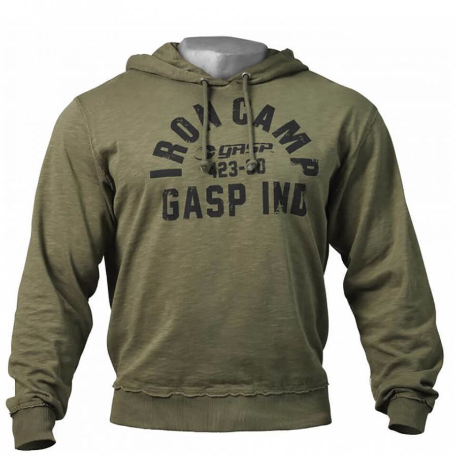 GASP Throwback Hoody Wash Green XL Vihreä