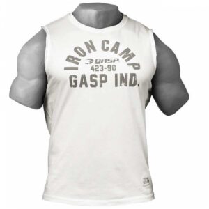 GASP Throwback Short Sleeve T-Shirt Off White L Valkoinen