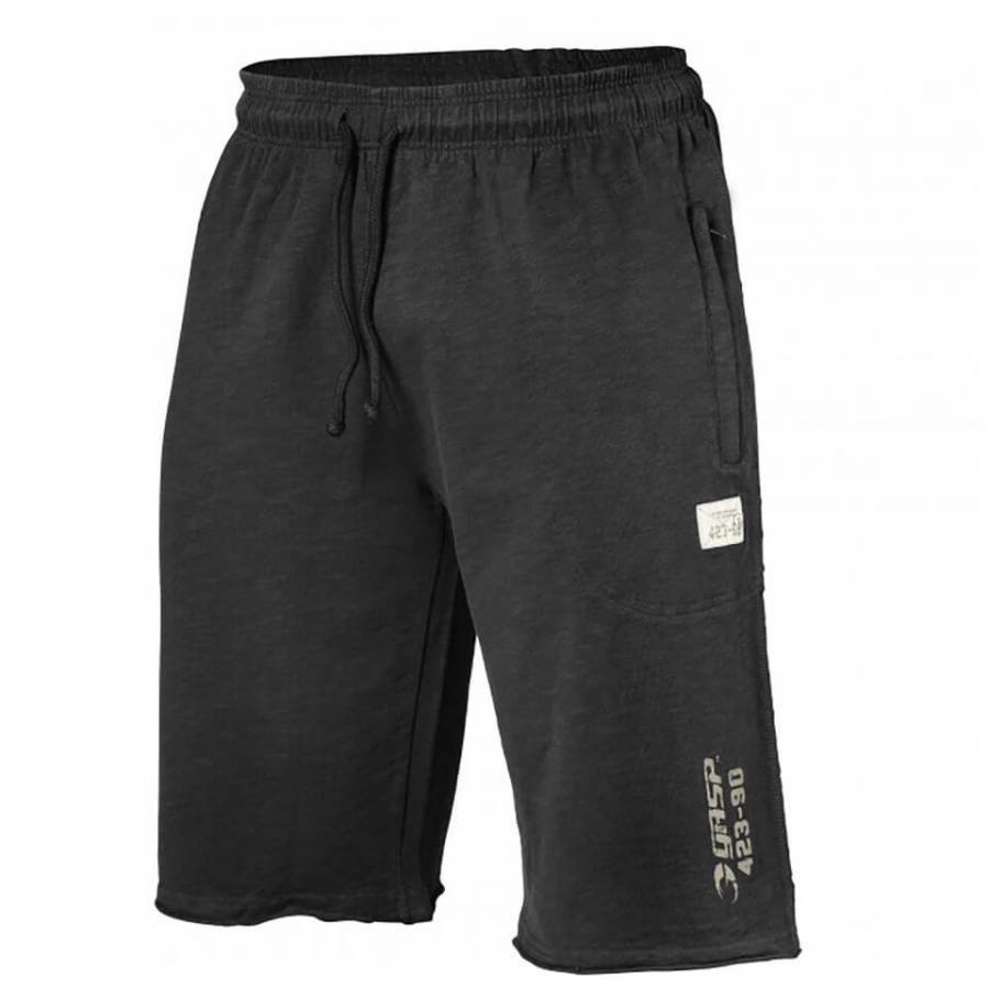 GASP Throwback Sweatshorts Wash Black L Musta