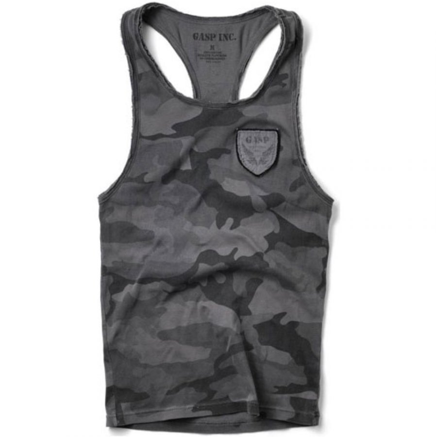 GASP Utility Rib T-Back Tank Camo Print M Camo Print