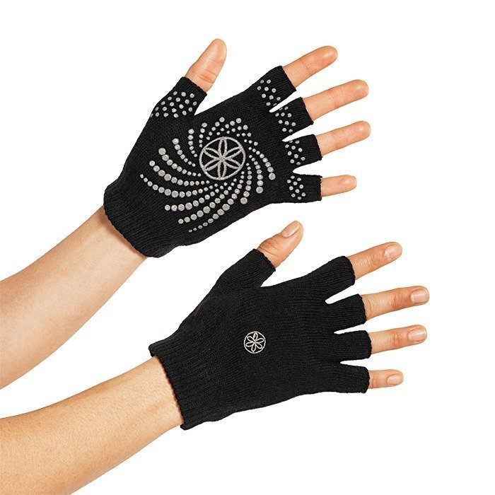 Gaiam Black Grippy Yoga Gloves