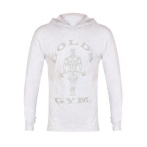 Gold's Gym LS Hood Top Wht M