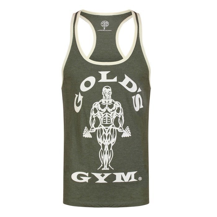 Gold's Gym Muscle Joe Contrast Stringer army/cream M