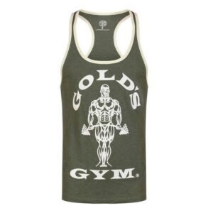 Gold's Gym Muscle Joe Contrast Stringer army/cream XL