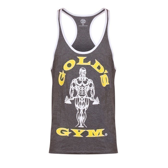 Gold's Gym Muscle Joe Contrast Stringer grey/white L