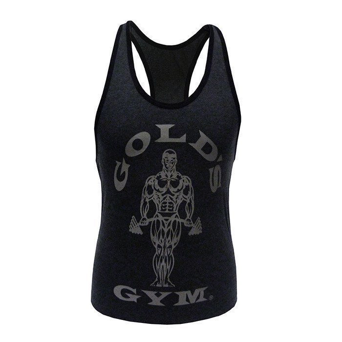 Gold's Gym Muscle Joe Ladies Stringer Charcoal L