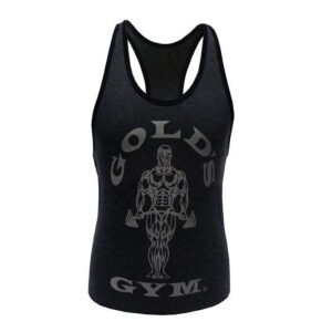 Gold's Gym Muscle Joe Ladies Stringer Charcoal XS