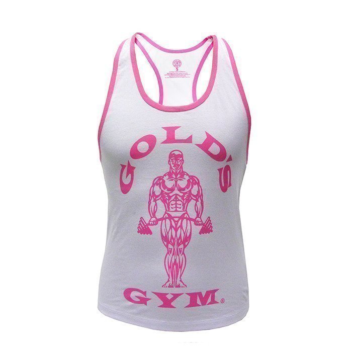 Gold's Gym Muscle Joe Ladies Stringer White L