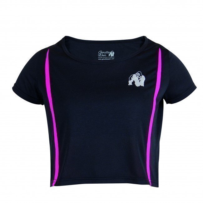 Gorilla Wear Columbia Crop Top Black/Pink XS