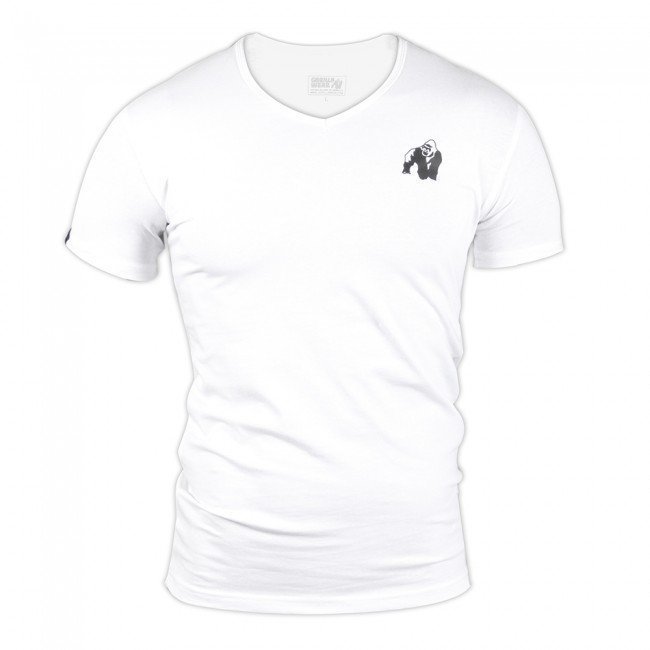 Gorilla Wear Essential V-Neck Tee White L